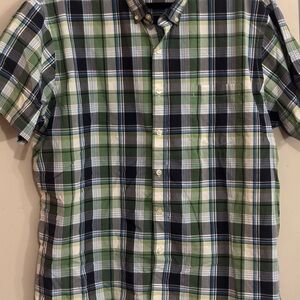 Van Heusen Green and Navy Plaid Men's Shirt